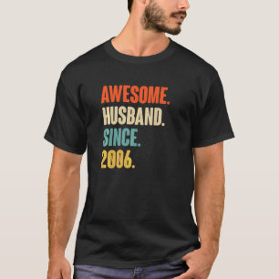 Camiseta Espectacular marido vintage desde 2006 16 Boda Ani