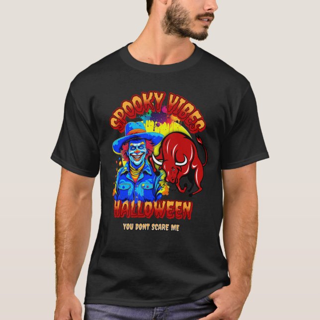 Camiseta Espectacular Rodeo Clown 2 Y Bull Halloween (Anverso)