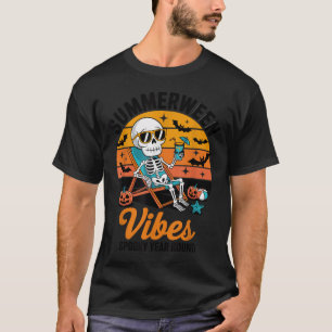 Camiseta Espectacular Skeleton de la playa de verano divert