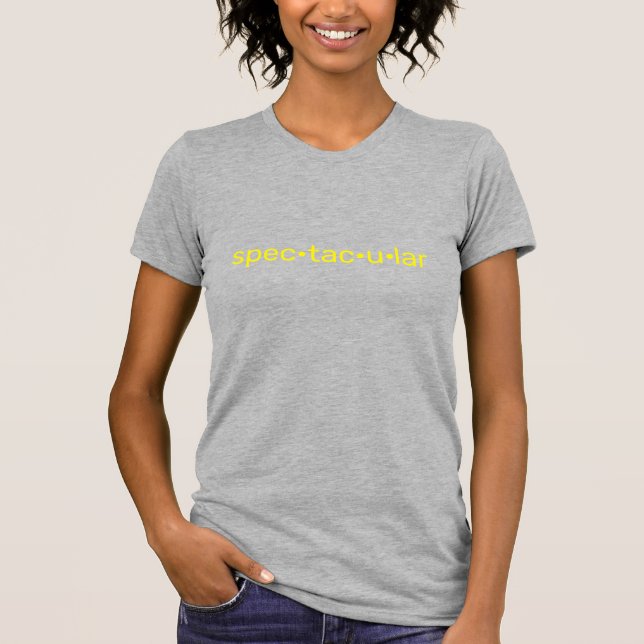 Camiseta Espectaculares letras amarillas geniales (Anverso)