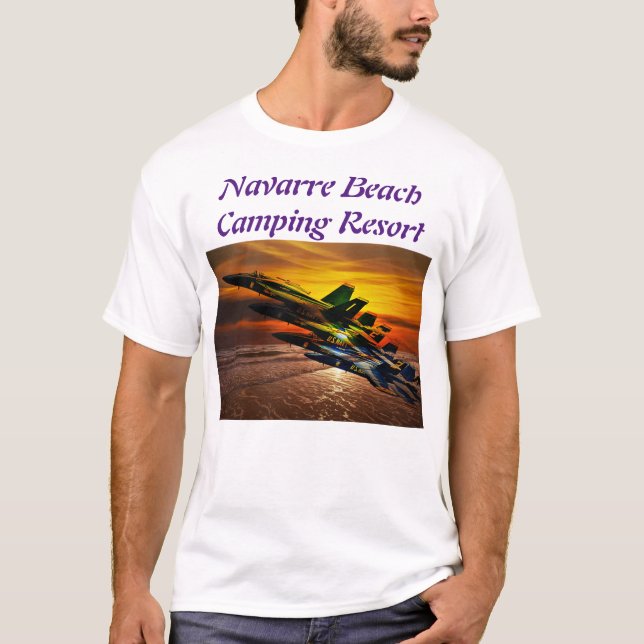 Camiseta Espectáculo Aéreo Sobre El Agua Al Atardecer (Anverso)