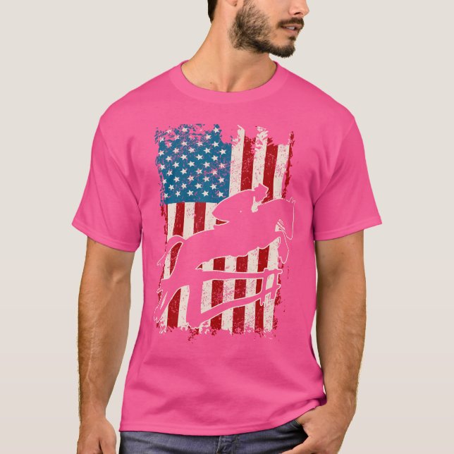 Camiseta Espectáculo De Caballos De Bandera De Ee.Uu. Salta (Anverso)