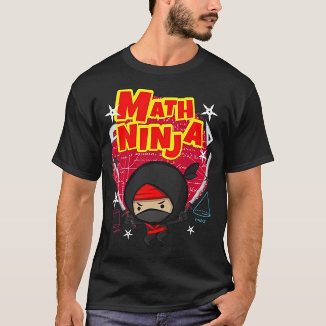 Camiseta Espectáculo de matemáticas Ninja T saltando penélo (Anverso)