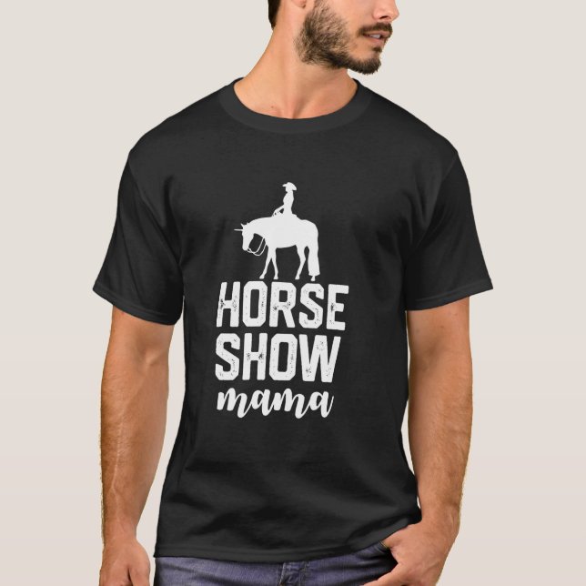 Camiseta espectáculo divertido de caballo mamá (Anverso)