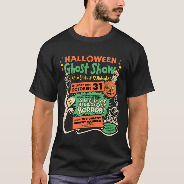 Camiseta Espectáculo Fantasma de Halloween de 1950 (Anverso)