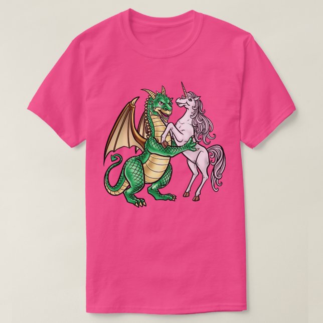 Camiseta Espectáculo musical Dragón Y Unicornio Bailando (Diseño del anverso)