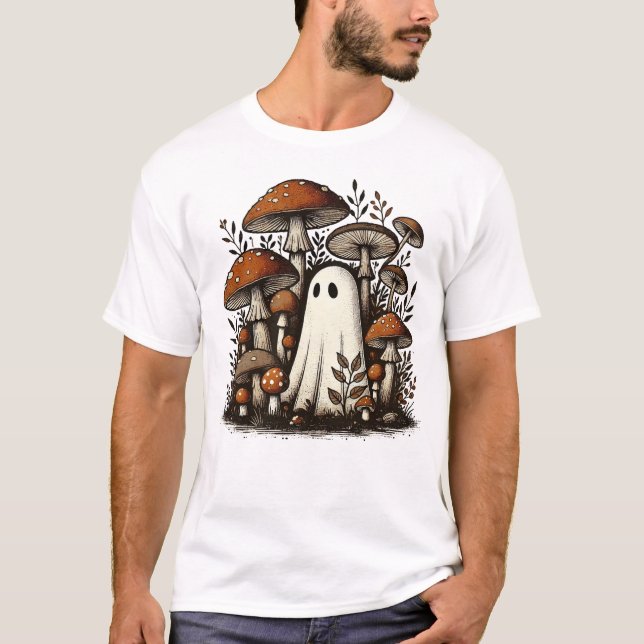 Camiseta Espectador caprichoso en la gráfica del bosque de  (Anverso)