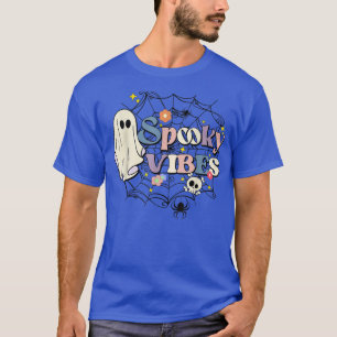Camiseta Espectador Floral Groovy Vintage Hippie Halloween