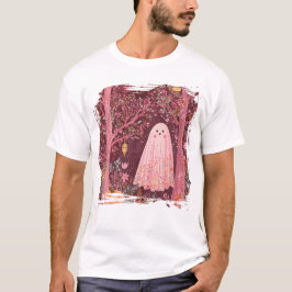 Camiseta Espectador rosa caprichoso en un bosque floral enc