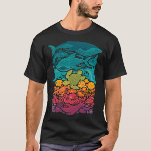 Camiseta Espectro acuático: azul claro