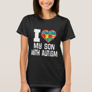 Camiseta Espectro Autista-Autismo  Amo a mi hijo con autism