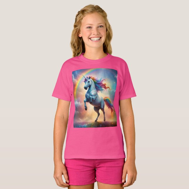 Camiseta Espectro celeste: El arco iris de unicornio (Anverso completo)