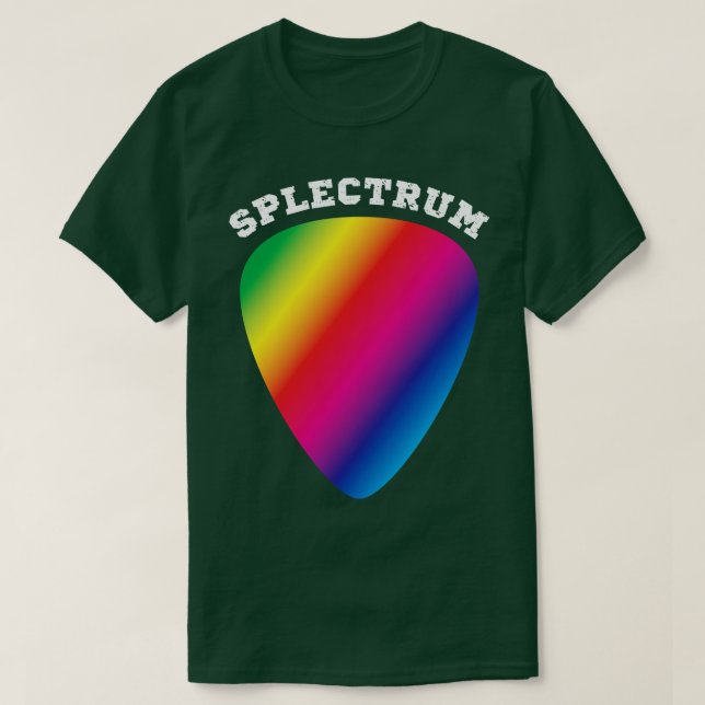 Camiseta Espectro de plectrum de color arcoiris (Diseño del anverso)