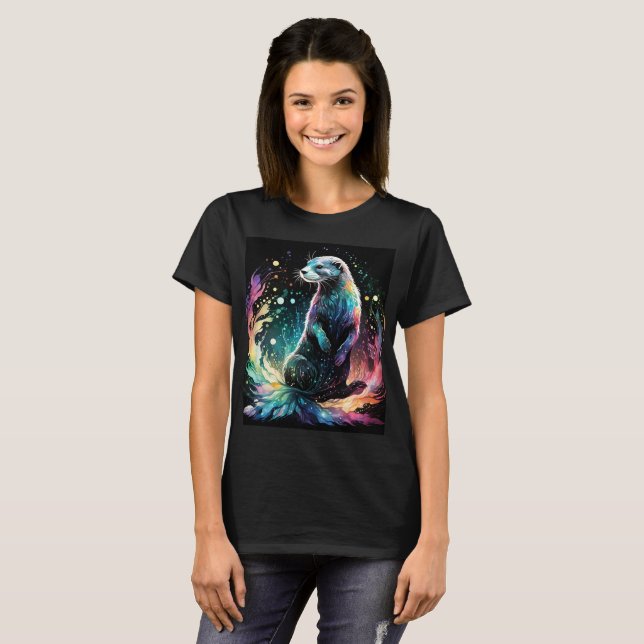 Camiseta Espectro Edge: Las nutrias brillan (Anverso completo)