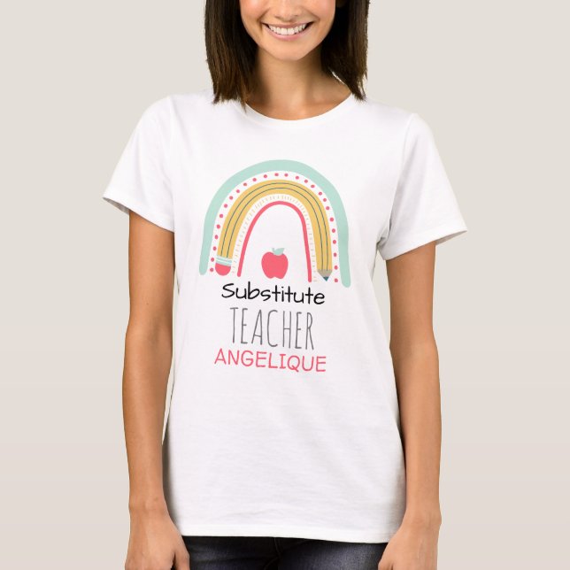 Camiseta Espectro educativo: sustituir el arcoiris del prof (Anverso)
