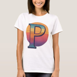 Camiseta Espectro 'P' de la puesta del sol