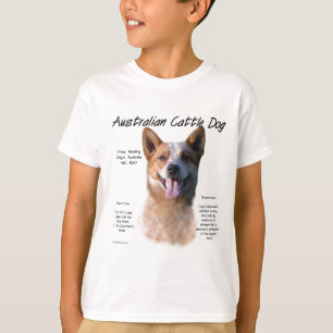 Camiseta Espectro Rojo Historia del perro de ganado vacuno 