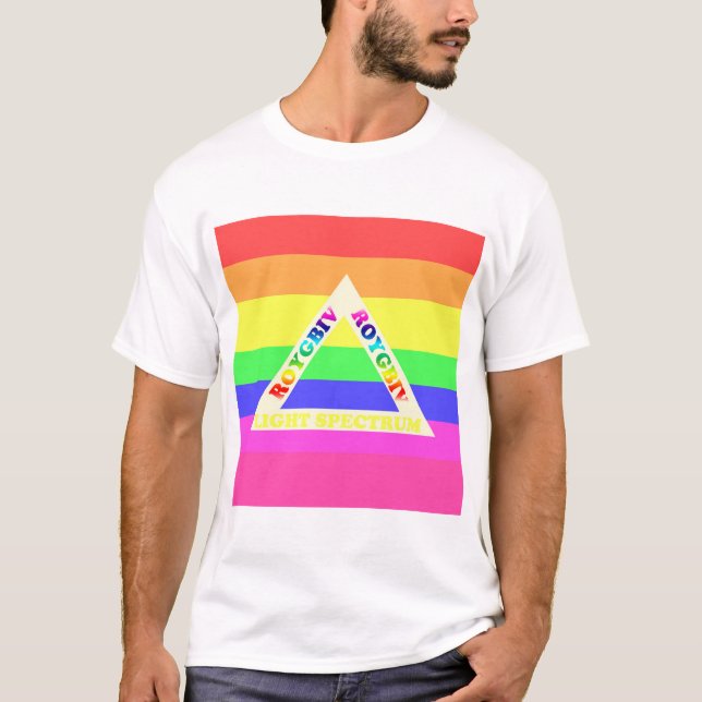 Camiseta Espectro ROYGBIV De Luz Blanca (Anverso)