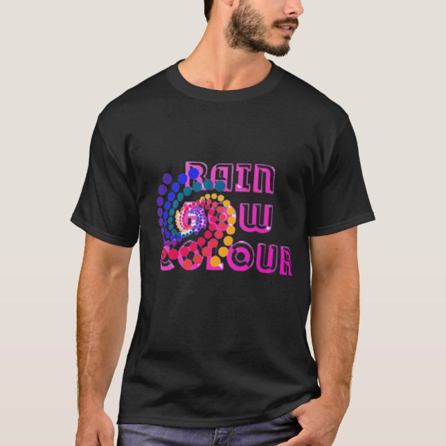 Camiseta Espectro vibrante: diseño único de color arco iris (Anverso)