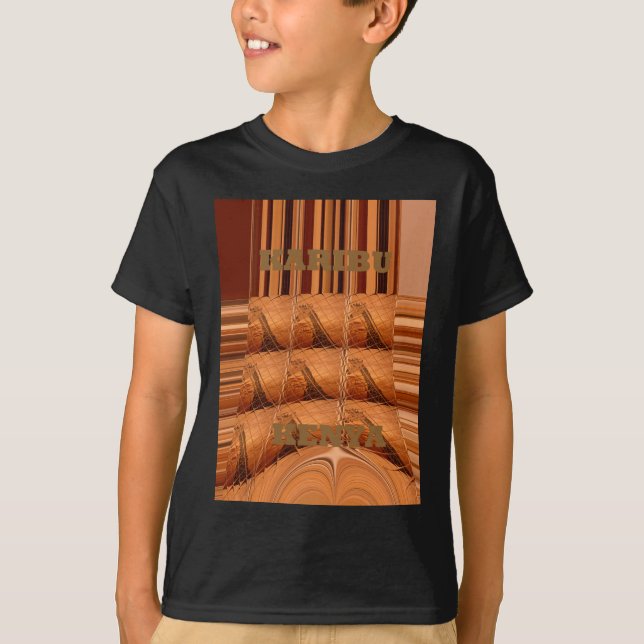Camiseta Espejo africano tradicional: jirafa tejida (Anverso)