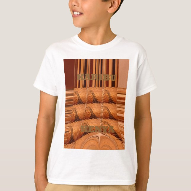 Camiseta Espejo africano tradicional: jirafa tejida (Anverso)