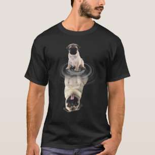 Camiseta Espejo de Reflexión Pug Bebé Pug Perro Más Fuerte