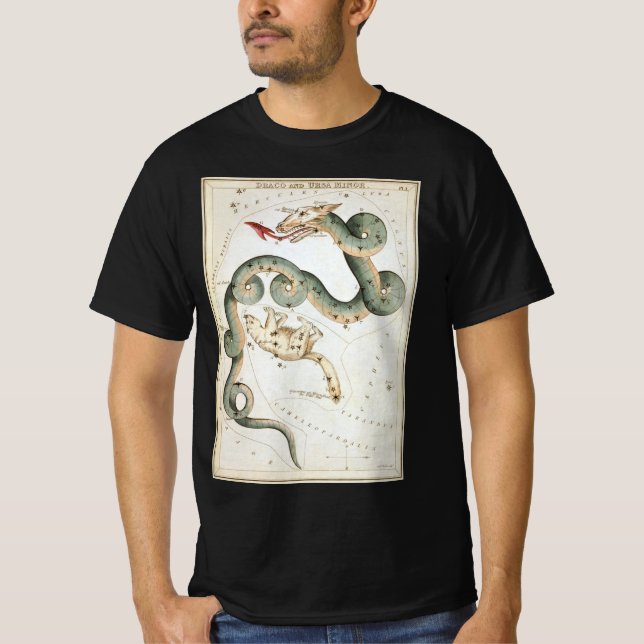 Camiseta Espejo de Urania, Mapa Celeste de Astronomía Antig (Anverso)
