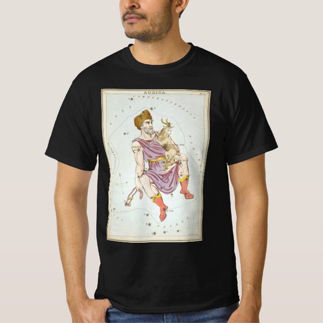 Camiseta Espejo de Urania, Mapa Celeste de Astronomía Antig (Anverso)