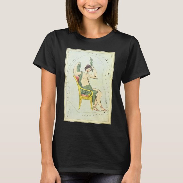 Camiseta Espejo de Urania, mapa celeste de astronomía vinta (Anverso)