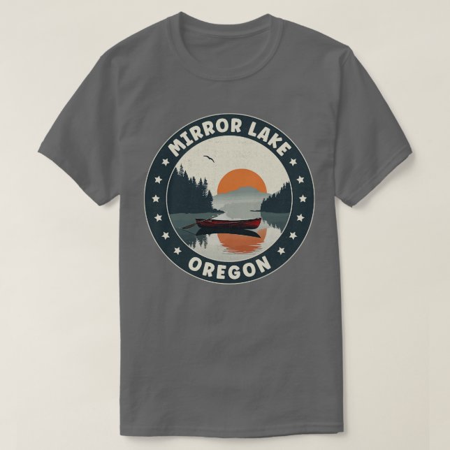 Camiseta Espejo Lago Oregon Sunset (Diseño del anverso)