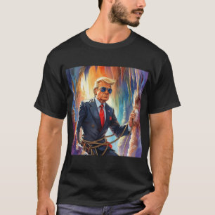 Camiseta Espeleología de Trump en una hermosa cueva