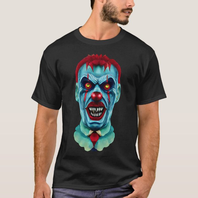 Camiseta Espeluznante Asesino Zombie Horror Arte (Anverso)
