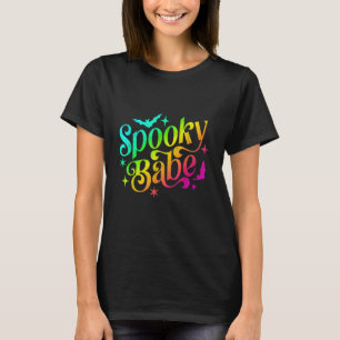 Camiseta Espeluznante Babe Arcoiris Halloween Trick O Trepl