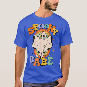 Camiseta Espeluznante Babe Cute Fall Vibes Otoño Ghost Hal