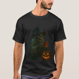 Camiseta Espeluznante Bruja con calabaza