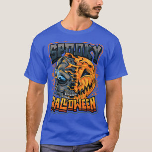 Camiseta Espeluznante Calabaza de horror para Halloween