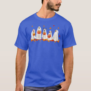 Camiseta Espeluznante crema de perro vestido de fantasma ca
