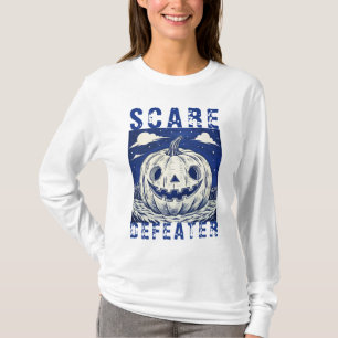 Camiseta espeluznante de calabaza Halloween Blue S