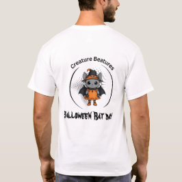 Camiseta Espeluznante día de murciélago de Halloween disfra