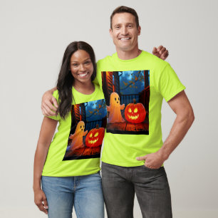 Camiseta Espeluznante diseño de brillo de Halloween