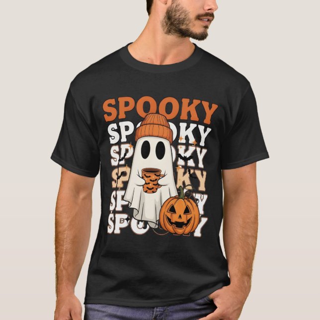 Camiseta Espeluznante diseño de Halloween (Anverso)