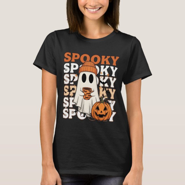 Camiseta Espeluznante diseño de Halloween (Anverso)