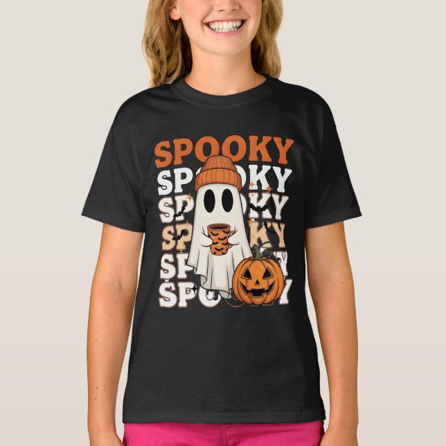 Camiseta Espeluznante diseño de Halloween (Anverso)