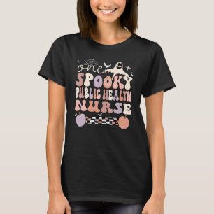 Camiseta Espeluznante enfermera de salud pública Halloween 