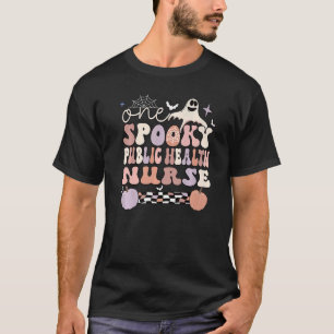 Camiseta Espeluznante enfermera de salud pública Halloween 