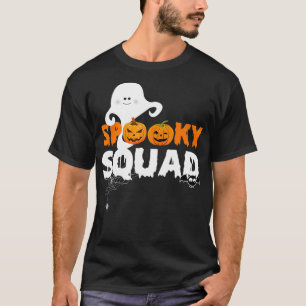 Camiseta Espeluznante Escuadrón Alarmante Calabaza Trick O