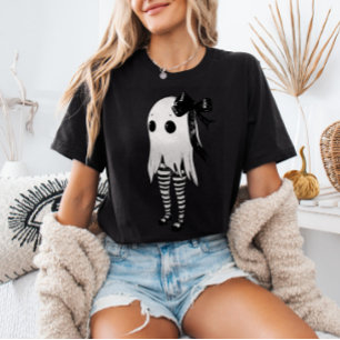 Camiseta Espeluznante fantasma en halloween de piernas a ra