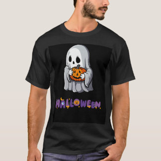 Camiseta Espeluznante Fantasma y Deslumbramiento de Hallowe
