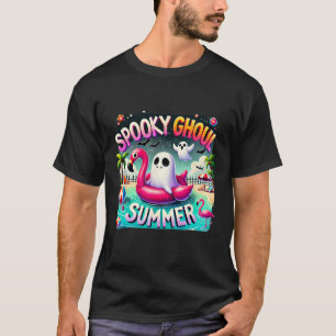 Camiseta Espeluznante Ghoul Summer Cute Flamingo Hello Summ