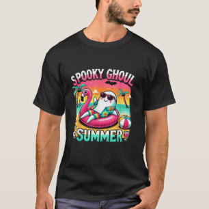 Camiseta Espeluznante Ghoul Verano Cute Flamingo Vac Verano